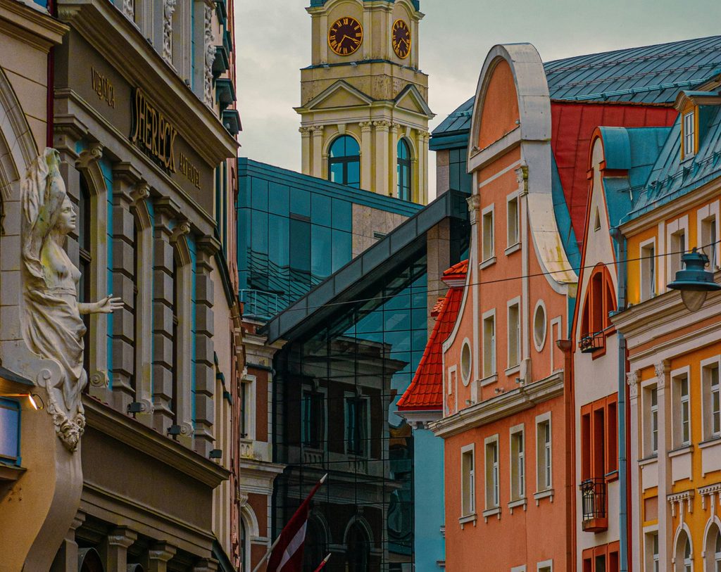 Traditional European houses in a Schengen town, a destination for South African citizens travelling from the UAE.