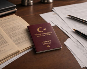 Passport with the Shengen visa